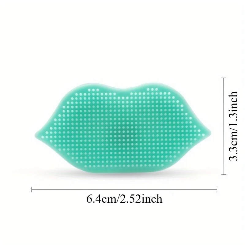 2pcs Exfoliating Lip Brushes with Sucking Cup Bendable Soft Lip Scrubbers Lip Cleaning Scrub Brush Tool