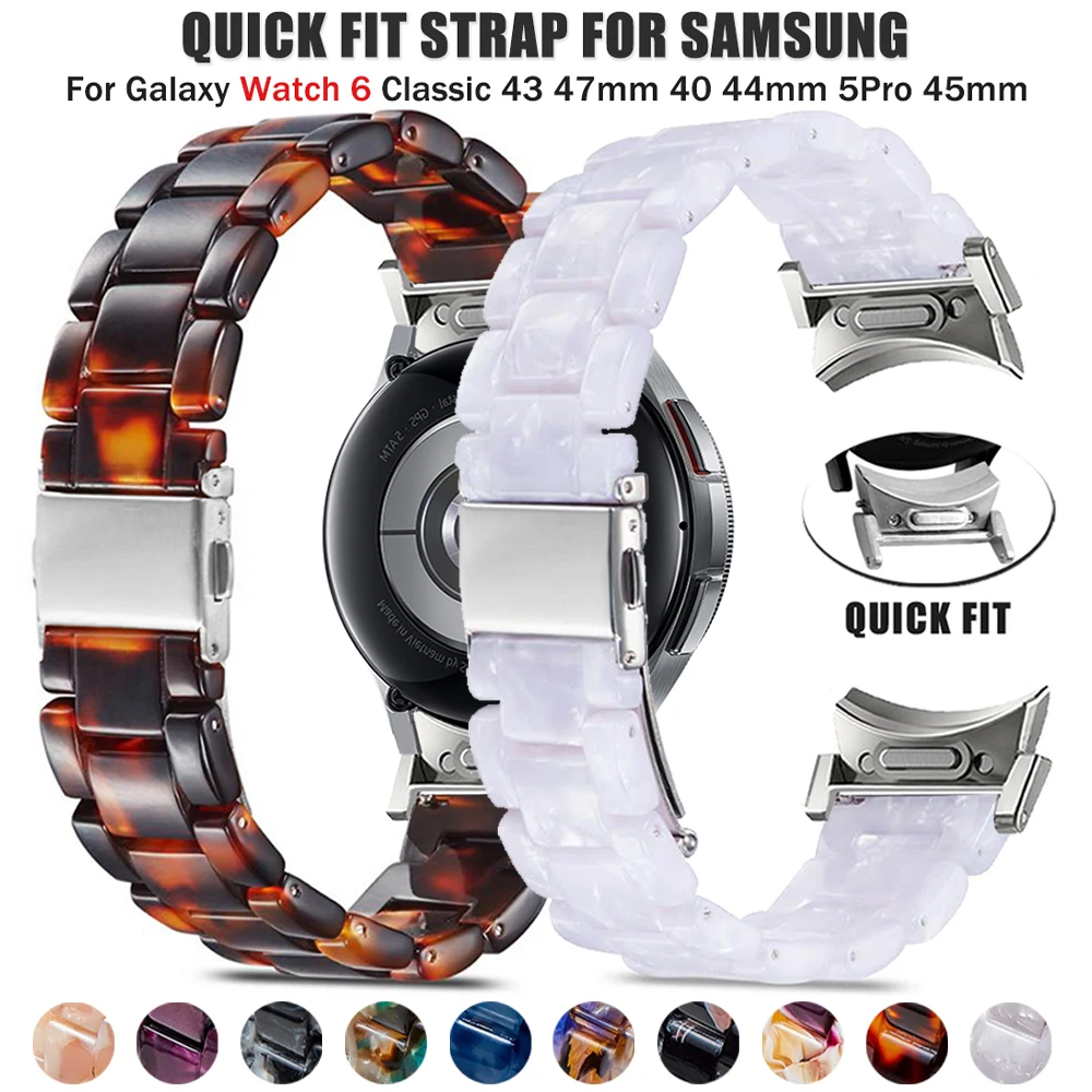

20mm Resin Band Loop for Samsung Galaxy Watch 6 Classic 47mm 43mm 6 40mm 44mm Quick Fit Band for Galaxy Watch 5/5 Pro 4/4Classic