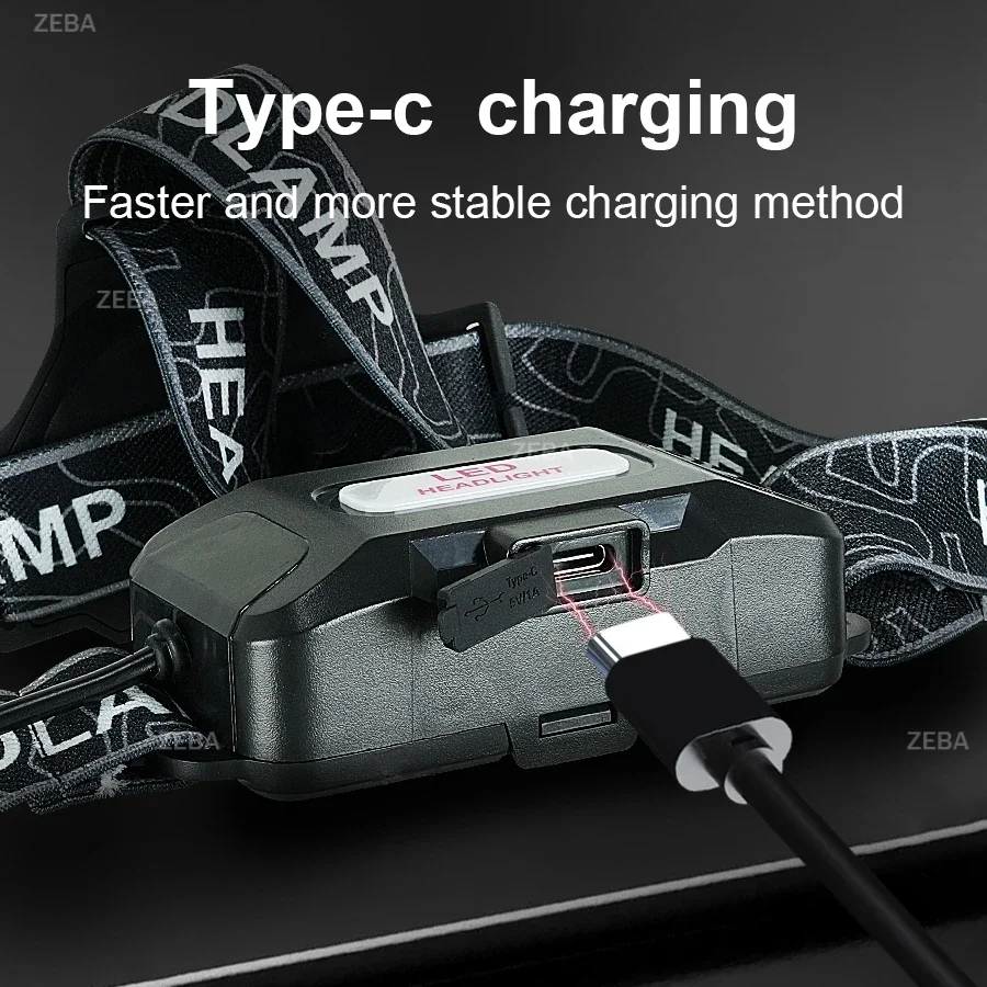 2026 강력한 2*800W LED 헤드램프 줌 가능 USB 충전식 고출력 헤드라이트 방수 출력 18650 초강력 헤드 토치