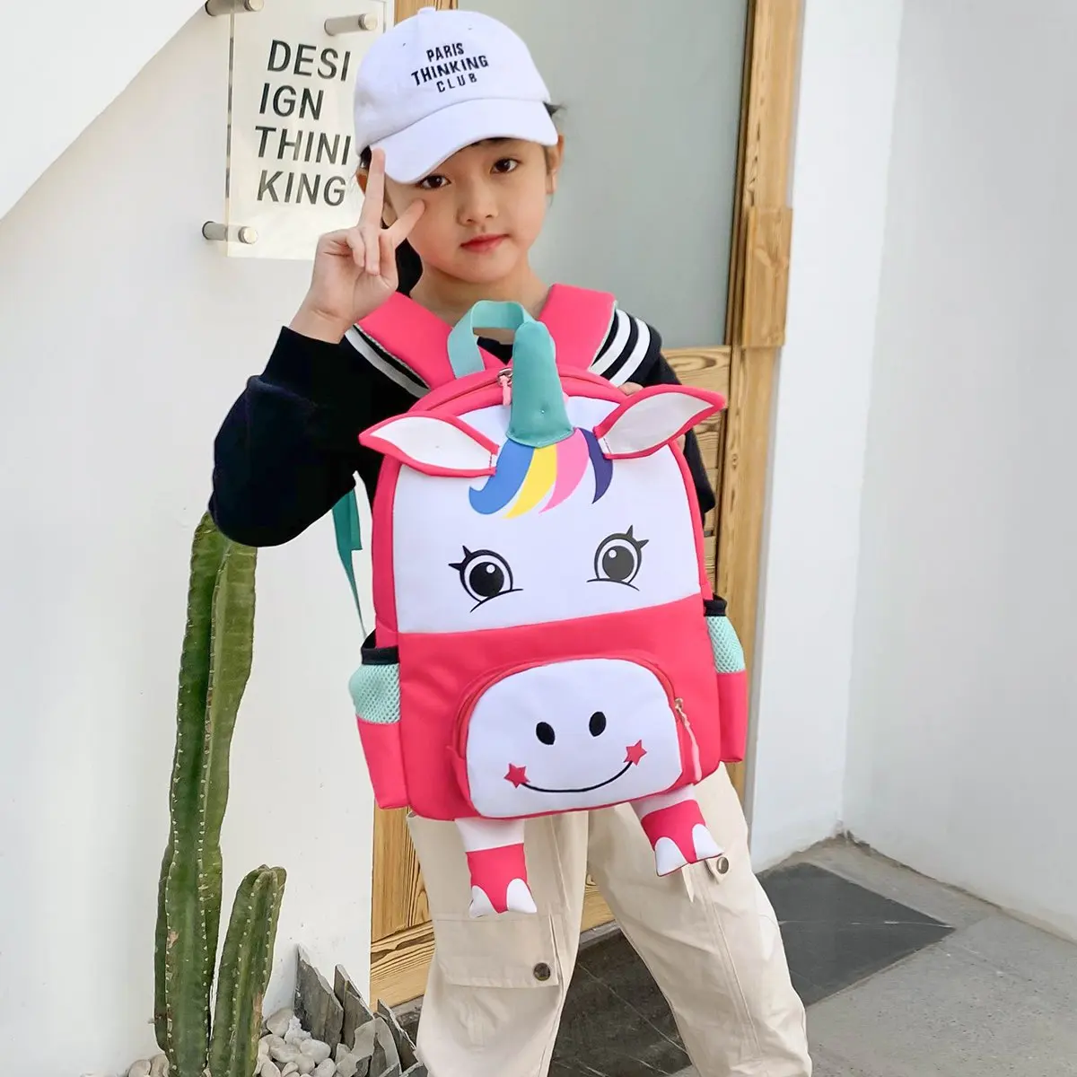 New Cute Boys Girls Kids Small Backpacks 2022 Children Unicorn Dinosaur Small Animal School Bags In Kindergarten for Travel Hot
