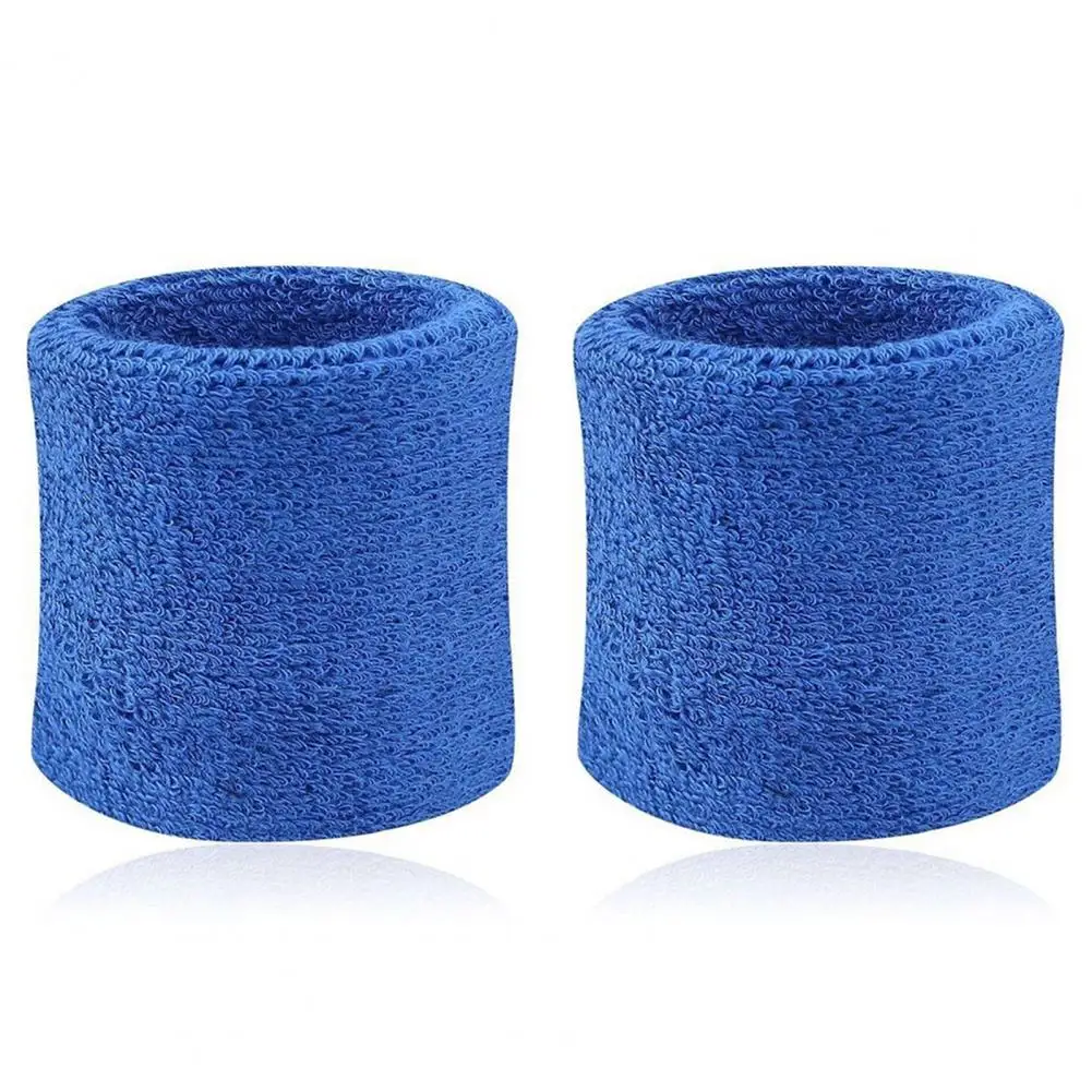 2Pcs Cotton Wrist Band Wristband Tennis Sweat Bands Quick Dry Fitness Sweatbands Wrist Wrap Safety Support Brace Wrap Band wrist support wrist support band wrist sweat wristbands wrist sweatband