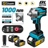 Gisam 1000N.M Torque Brushless Electric Impact Wrench 1/2 inch Cordless Wrench Screwdriver Power Tools for Makita 18V Battery 1