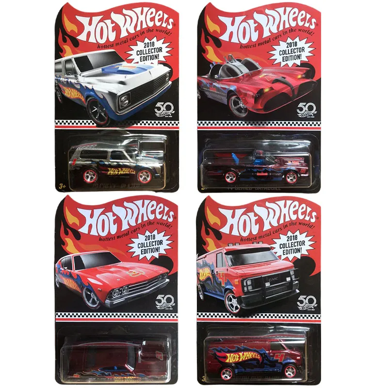 

Hot Wheels RLC 2018 Collector Edition 70 Chevy Blazer Custom Red GMC Panel Van Chevelle SS 396 1:64 Diecast Car Model Toy