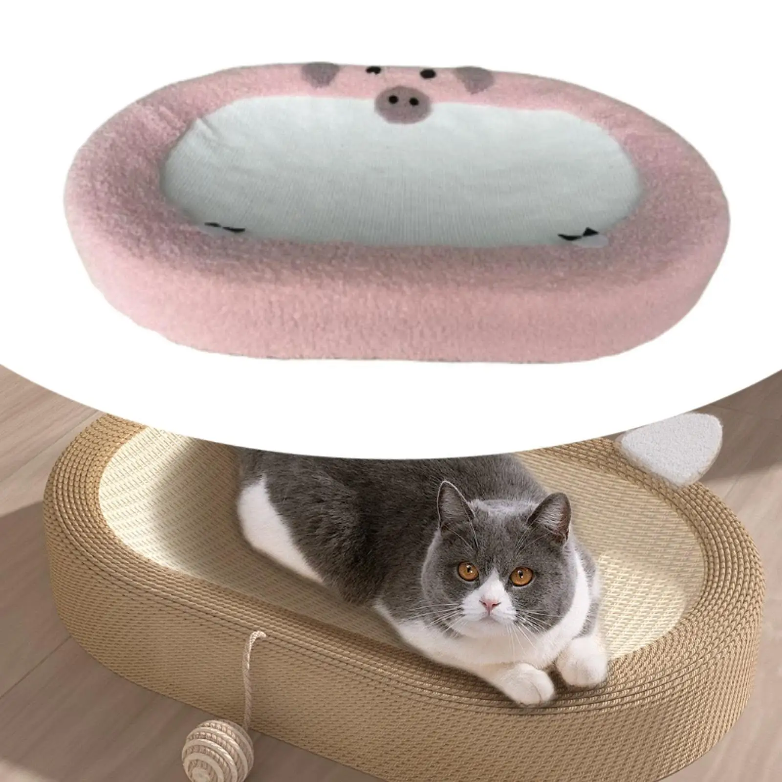 Cat Scratcher Bed 56x36x6cm Sturdy Multipurpose Kitten Sleeping Nest Scratching Pad for Indoor Resting Outdoor Cat Scratcher Bed 56x36x6cm Sturdy Multipurpose Kitten Sleeping Nest Scratching Pad for Indoor Resting Outdoor
