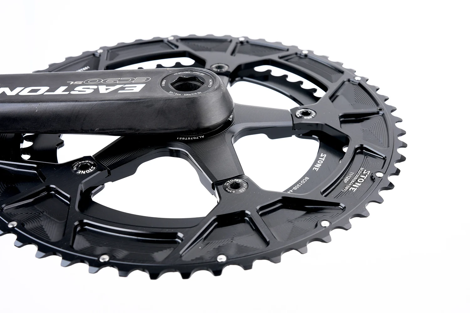 STONE Doppelkettenblatt BCD130 130 mm 5 Arme für Rotor Eston Road Folding Minivelo Bikes Kurbeln Super Kettenblatt – Detail 12