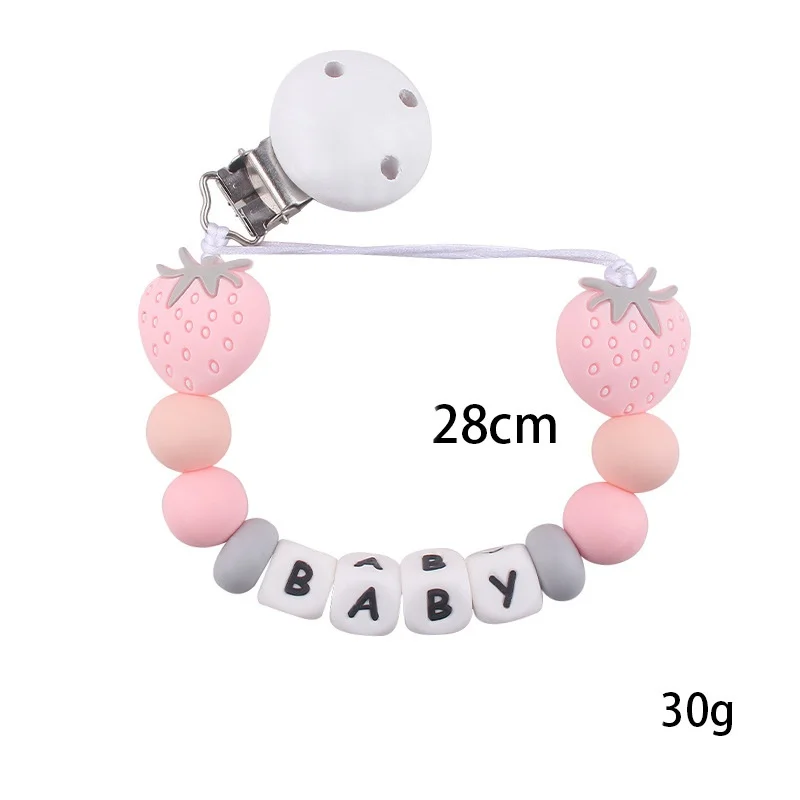 Custom Baby Pacifier Chain Newborn Dummy Nipple Holder Babies Accessories Teething Chew Gifts Chupeteros Personalizados Nombre