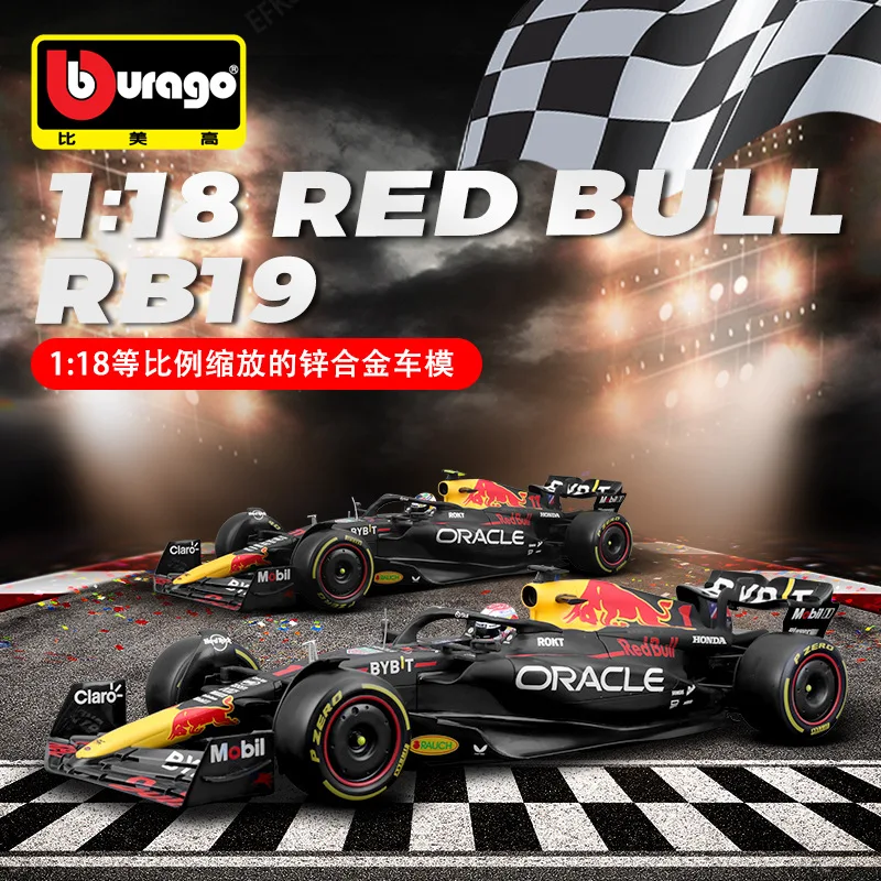 Bburago 1:18 RedBull 2023 RB19 F1 Racing #1 #11 Formula Car Static Simulation Diecast Alloy Model Car