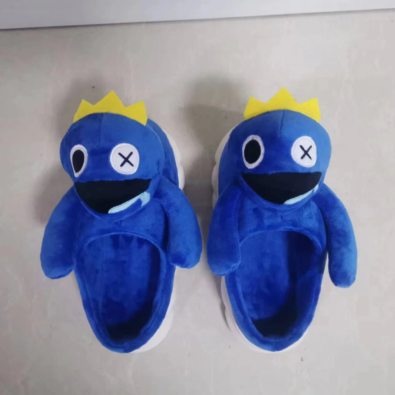 

New Derivative Little Blue Man Kawaii Plushies Doll Slippers Indoor Slippers Home Shoes Plush Slippers Adult Halloween Gift