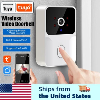 Tuya Smart Video Doorbell Camera HD Wireless doorbell for Home Security, Night Vision, Voice Change, 2-Way Audio, Waterproof 1