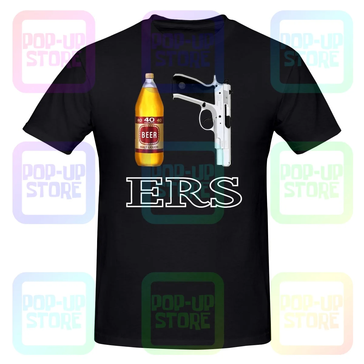 49Ers San Francisco Harajuku Joke Beer Gun Shirt T-Shirt Tee Best Retro Natural Best Seller