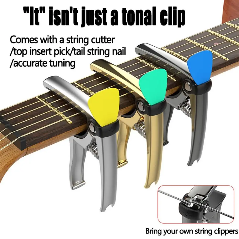 

Guitar Tuning Clip Portable Electric Guitar Wooden Guitar Guitar Tuning Clip Capo Transposition Rising Tuning Clip
