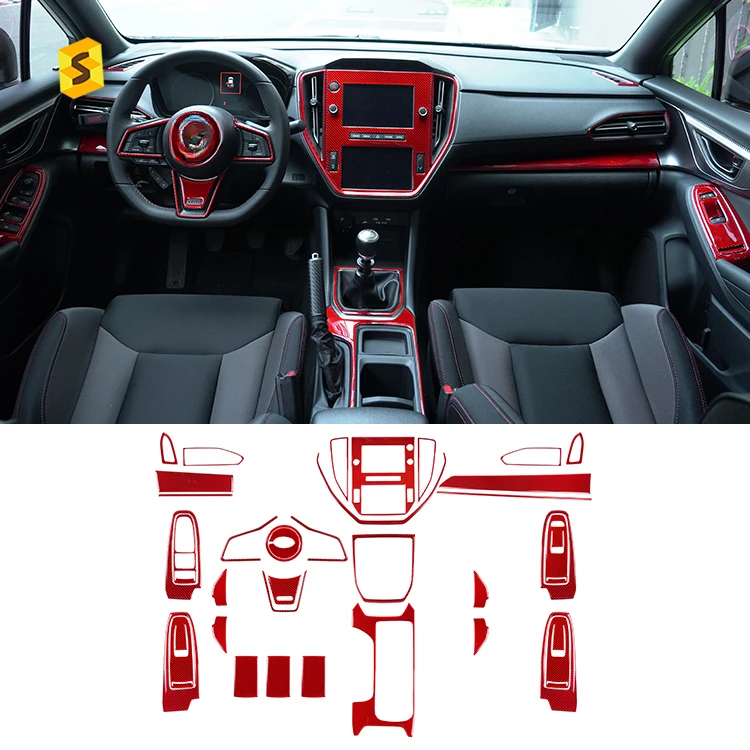 

ES For Subaru WRX 2022 Inner Decorative Accessories Kit Cover Trim Carbon Fiber Car Interior Accessories