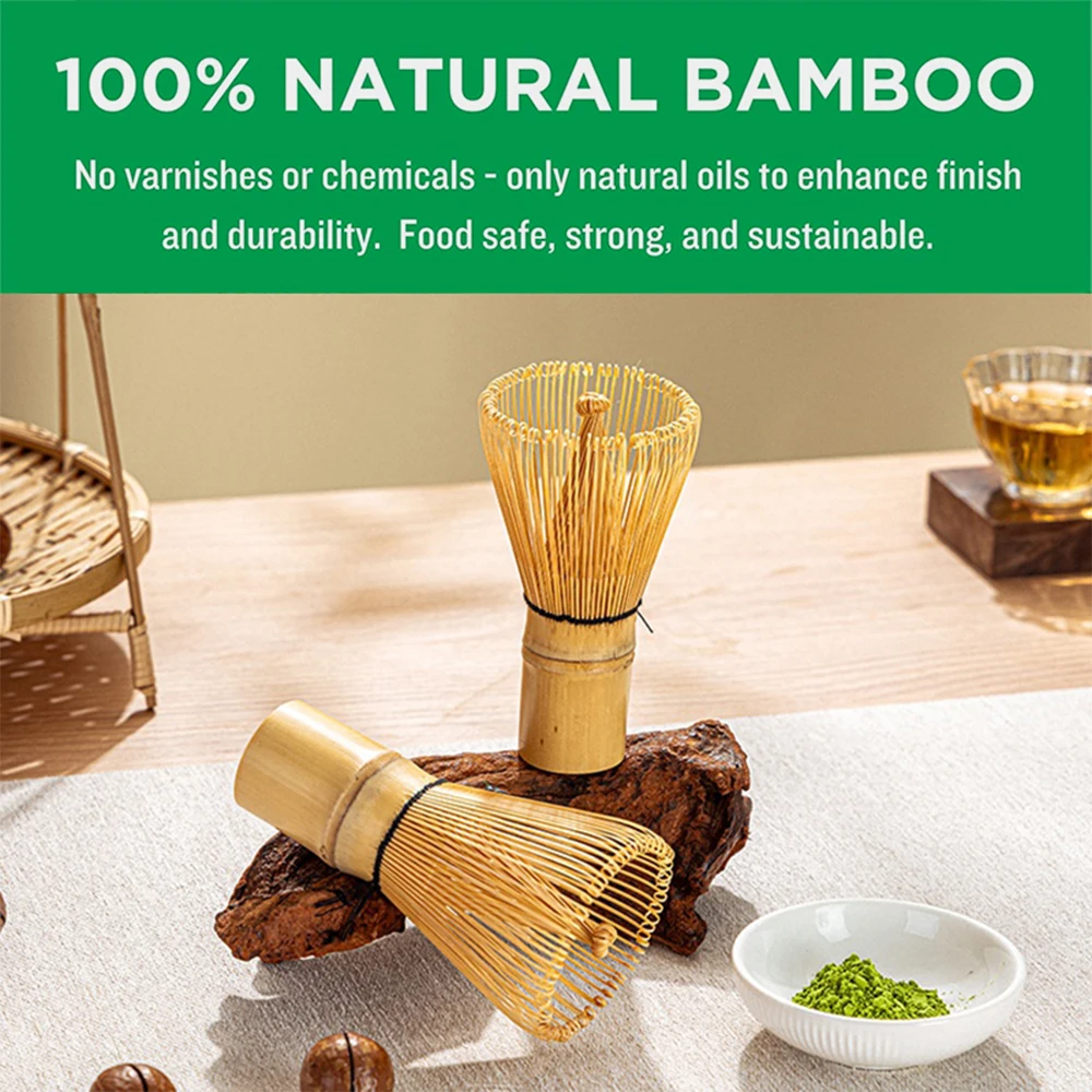 CF WISDOM Handmade Bamboo Matcha Whisk Chasen  - Traditional Japanese Tea Ceremony Tool, Durable & Reusable for Smooth Froth