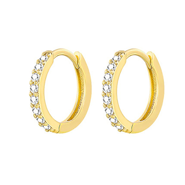 Stainless Steel Minimal Hoop Earrings Crystal Zirconia Small Huggie Thin Cartilage Earring Helix Tragus Piercing Jewelry