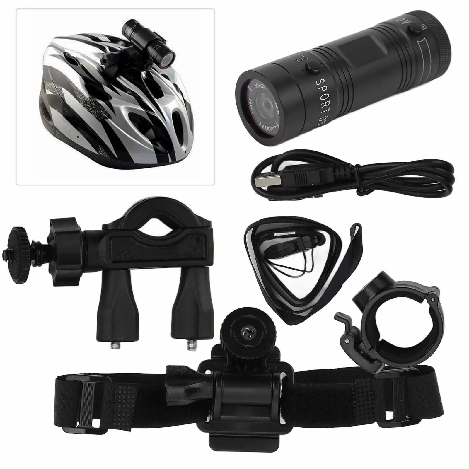 Motorcycle Helmet Action Video Camera Waterproof Bike Helmet Sport Camera 120&deg; Wide Angle Full 1080p HD Car Video Recorder