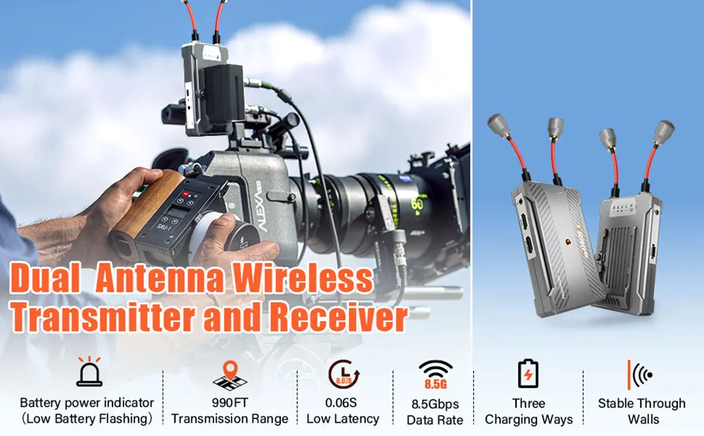 300M Wireless HDMI Transmitter and Receiver 5.8Ghz , HDMI Extender Kit Support N