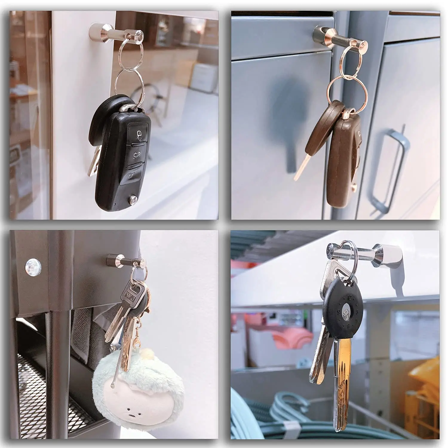 Lager 4-24KG Super Starke Metall Magnet Überprüfen Auto Schlüssel Schlüsselbund Split Ring Tasche Schlüsselring Hängen Halter tragbare Outdoor Werkzeuge – Detail 8