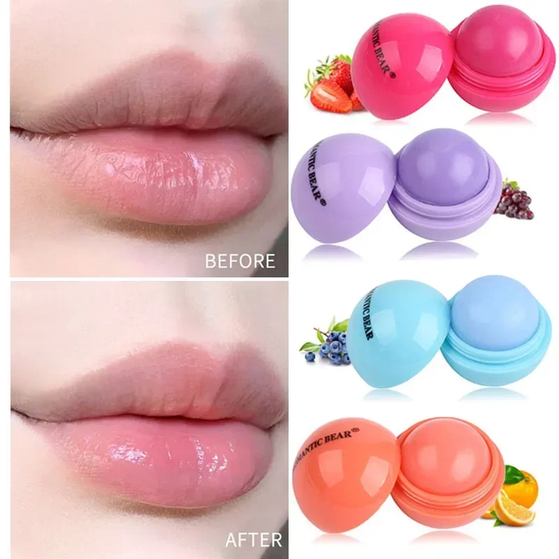 Round Ball Shape Lipstick 6 Color Fruit Flavour Spherical Fruity Fashion Long-Lasting Makeup Moisturizer Lip Balm Cosmetics 1Pc lip balm lip makeup