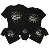 Eid Mubarak Print Family Matching Shirts Cotton Dad Mother Kids Tees Tops Baby Rompers Funny Family Look Ramadan Mubarak Outfits 1
