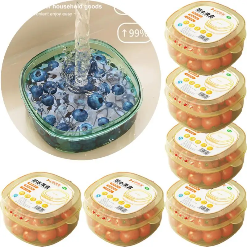 Home Kitchen Drain Basket Vegetable Basket Plastic Double-layer Drain Home Vegetable Basin Fruit Plate Japanese Light Luxury