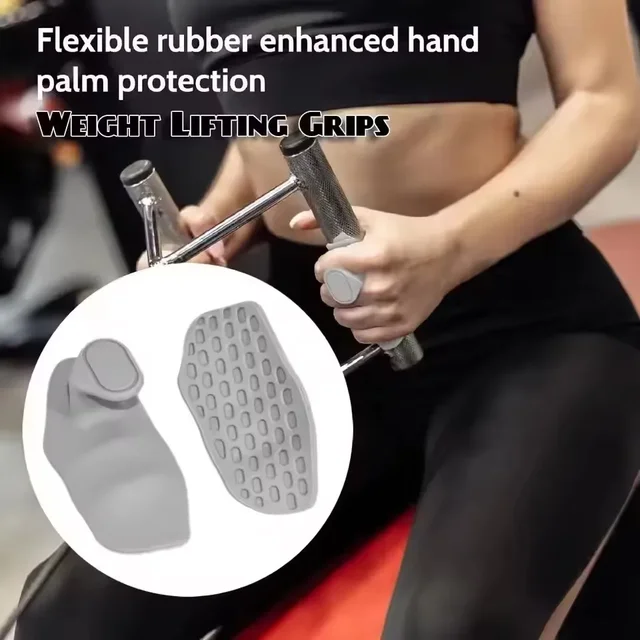 Cowhide Weightlifting Gloves Palm Protection Silicone Anti-slip Wear-resistant Fitness Sports Training Palm Guard Grip Handle 3