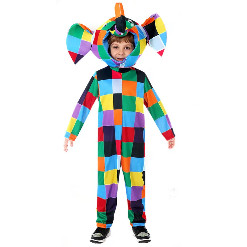 Kids Elephant Costume - Soft Velvet Animal Outfit For Children, Halloween, Cosplay, Stage Performance - View #5