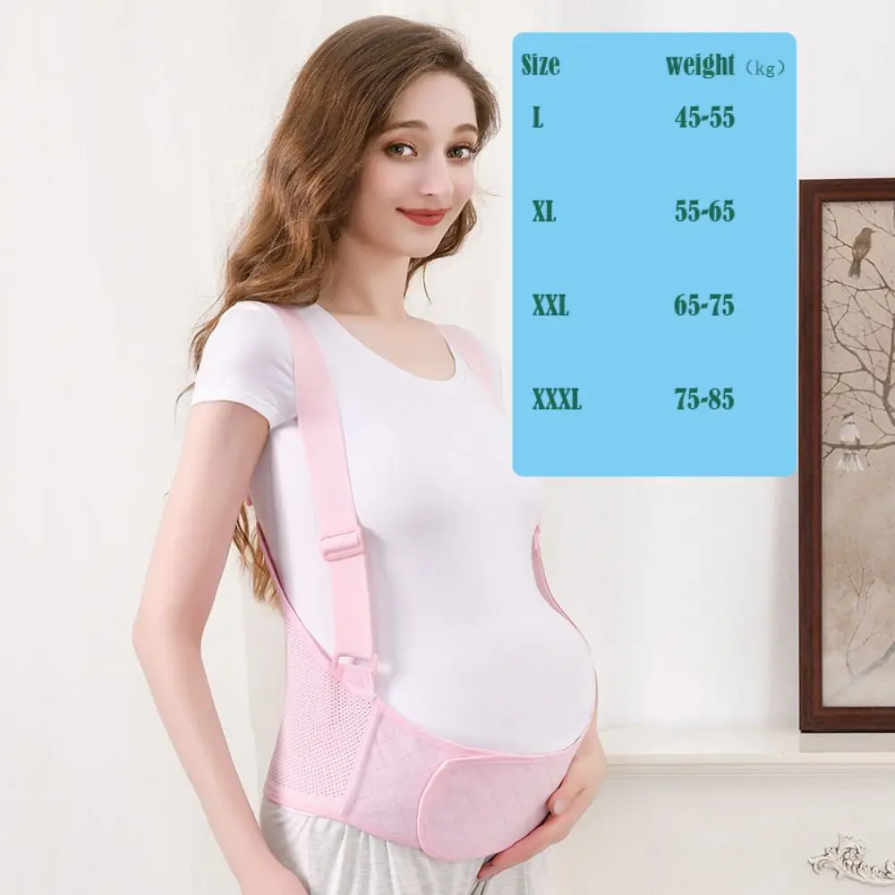 High Quality Adjustable Prenatal Support Belt with Shoulder Ultra-thin Maternity Belly Bands Breathable Abdominal Belt