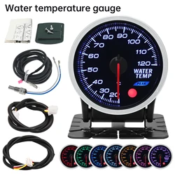 8-Color Backlit Universal Turbo Pressure Gauge - Fuel, Oil, Temp Reading, 52mm, 12V (Water temp gauge)
