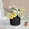 Large Modern Iron Vase Matte Finish Premium Material Home Office Decor Black Flower Pot Vases Container Metal Flower Home 5