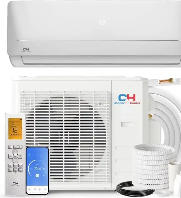 MIA Series 12000 BTU Mini Split Air Conditioner And Heater 115V Wall Mount Ductless Inverter Heat Pump System Energy Efficient 2 1