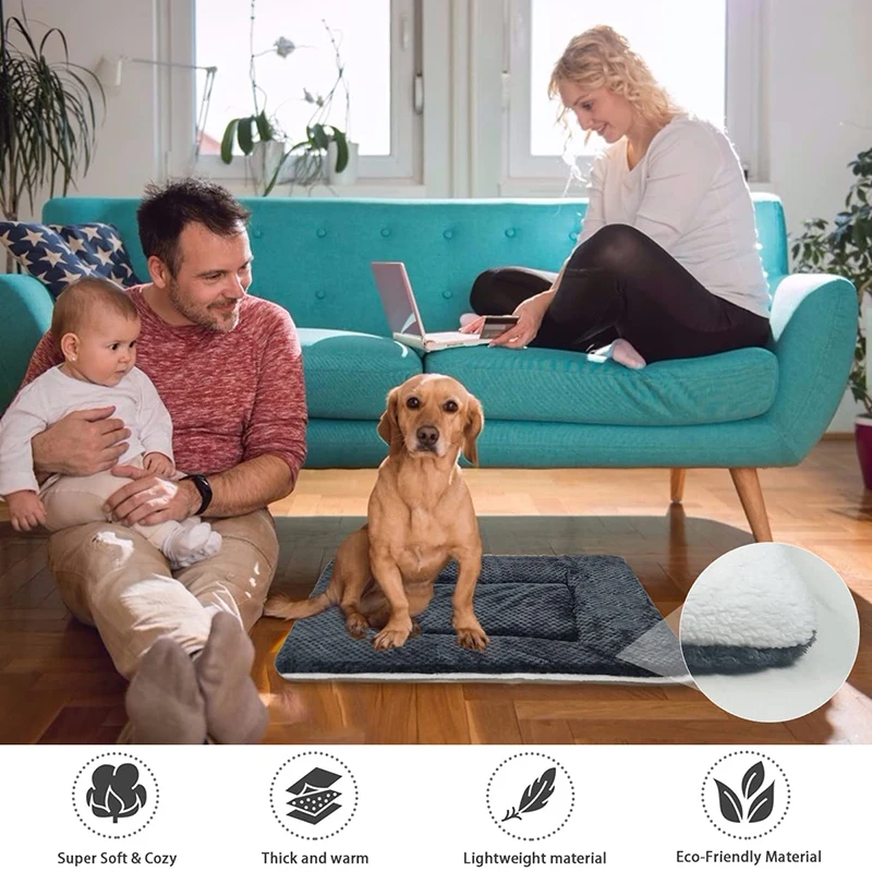 New Dog And Cat Sleeping Mat Super Soft Dog And Cat Pet Blanket Flannel Autumn/Winter Cold Warm Mat Pet Supplies Washable