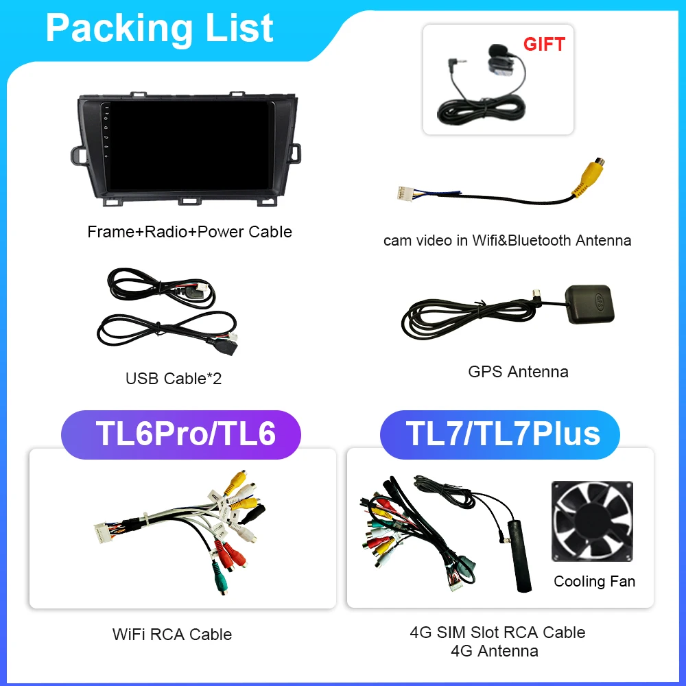 QLED 2000*1200 For Toyota Prius 30 2009-2013 Multimedia Stereo Android AUTO Radio Carplay Player GPS Navigation