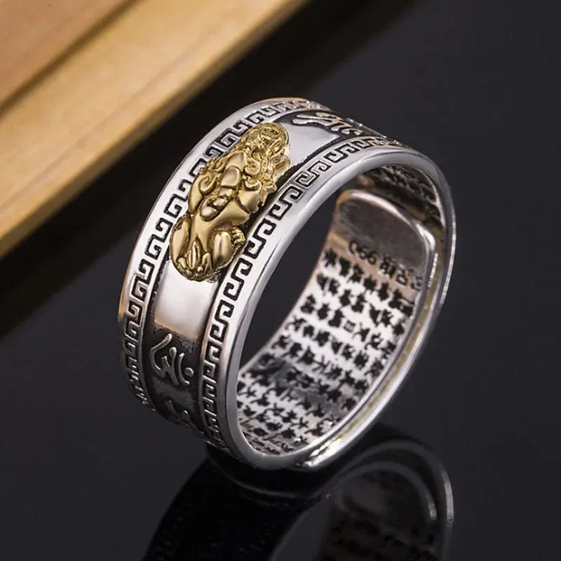 S925 Pixiu Adjustable Ring, silver ring,silver rings