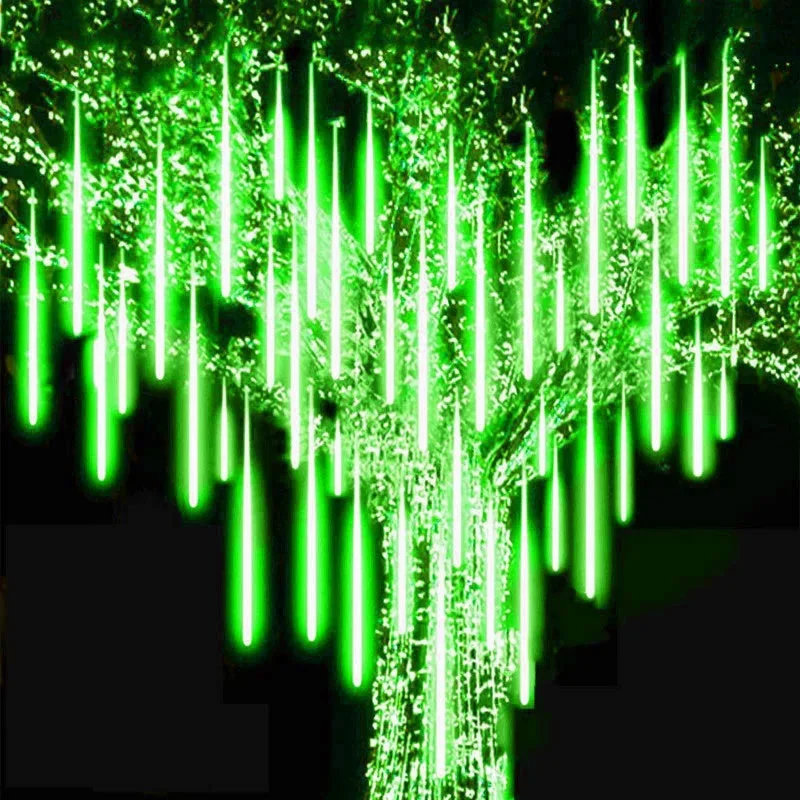 thumbnail image 1 of 1/2/3/4 Set LED Meteor Shower Lights Fairy String Lights Christmas Holiday Snow Falling Icicle Cascading Lighting Home Wedding, 1 of 5