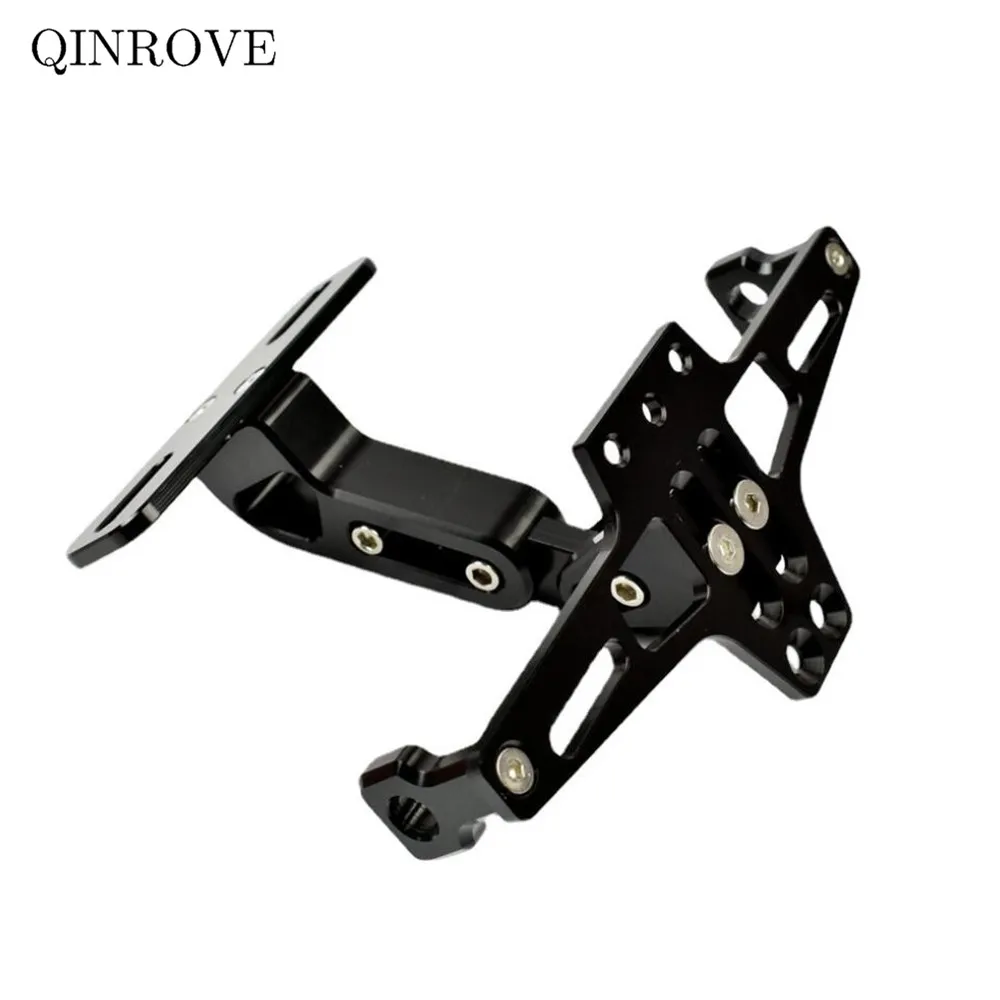 

Universal Aluminum Motorcycle License Plate Holder Extendable For BMW F650GS R Nine T S1000SR F800ST YAMAHA FZ6 FZ8 Fazer YBR125