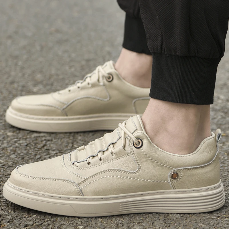 

High Quality Outdoor Comfortable Fashion Soft Classic Driving Lace Up Board Shoes New Handmade Men Cowhide Leather Casual Shoes