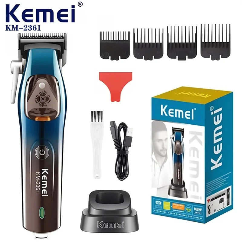2361 Professional Clipper Barber Hair Trimmer Beard Rechargeable Haircut hine 10000 RPM Trimer For Men_viptrois.com