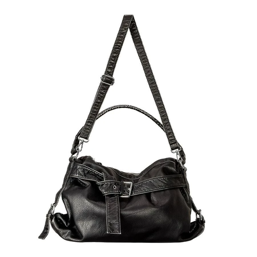 Retro Large-Capacity Soft PU Tote Bag Fashion Women's Handbag for Outdoor PU Crossbody Bag Chic Ladies PU Leather Tote Bag