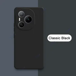 Luxury Dual Layer Cellphone Case with Lens Protection - Fashionable Soft Square Liquid Silicone Armor for Honor Power (Classic Black)