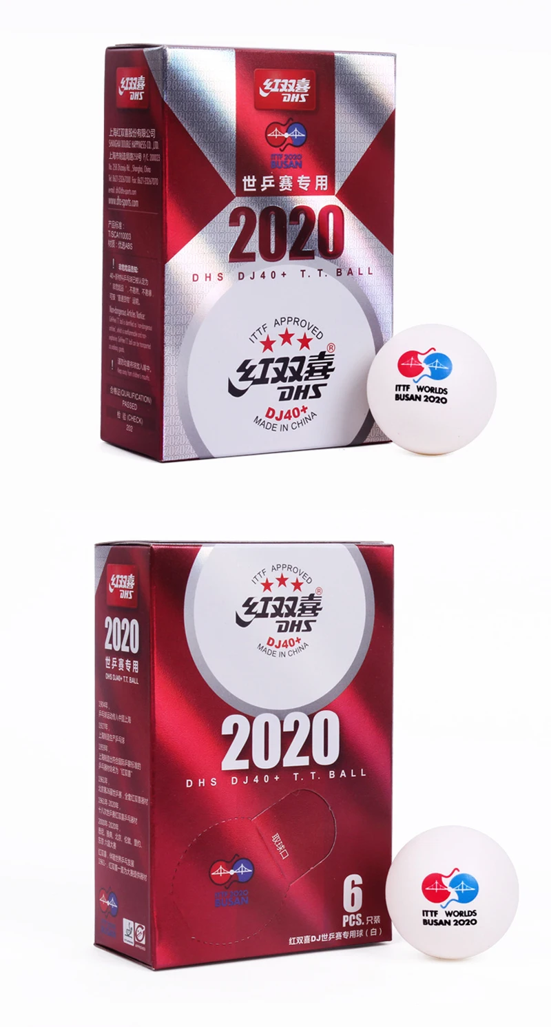 Neue DHS DJ40+ Tischtennisbälle WTT 3-Sterne-ABS Neues Material mit Naht-Tischtennisbällen für professionelle Wettbewerbe 6 pro Box – Detail 10