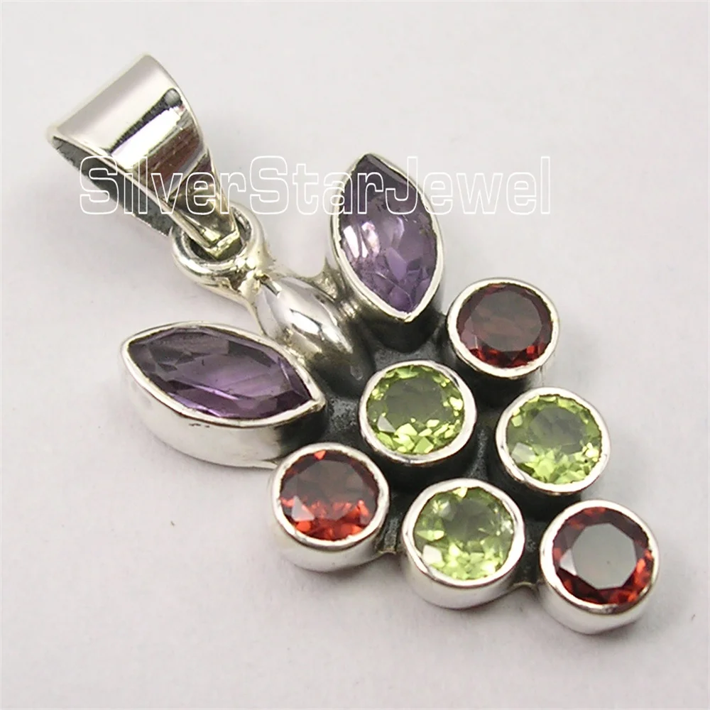 Many Color India Semi-precious Stone Pendant 1.3