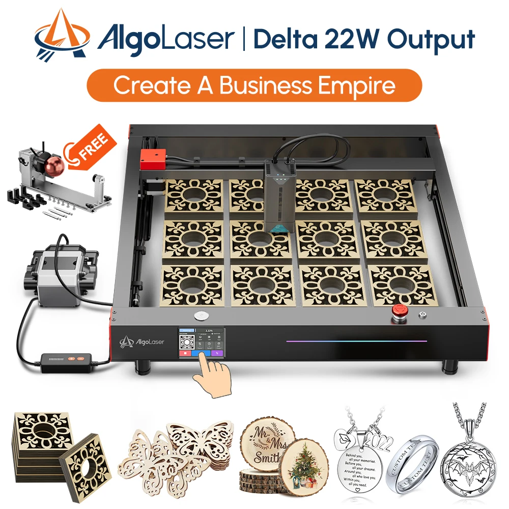 

Delta Laser Master 22W Engraver Woodworking Tools Powerful Wood Cutter Offline Control Operation Laser Engraving Cutting Machine