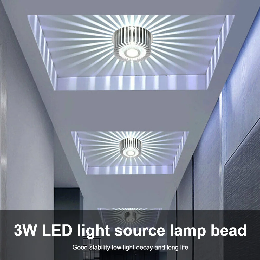 실내 해바라기 LED 벽 빛 3W RGB 벽 Sconce 스팟 램프 거실 경로 통로 복도 장식을 위한 원격 제어