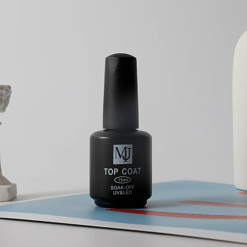High quality top coat base coat with private label 15ml long lasting strengthen bling nail gel top and base coat nail polish 4