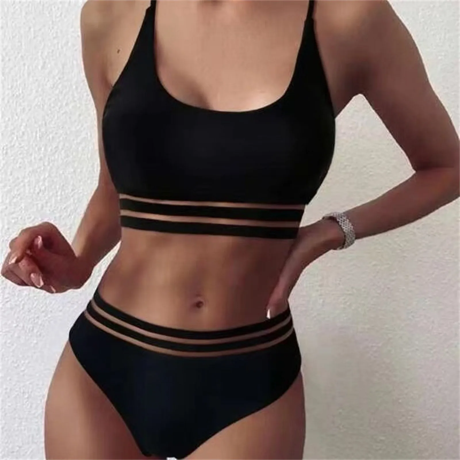 Bathing Suit For Women Tummy Control Women'S Sexy Solid Color Triangle Bikini Bikini Two Pieces Trajes De BañO 2025 Mujer