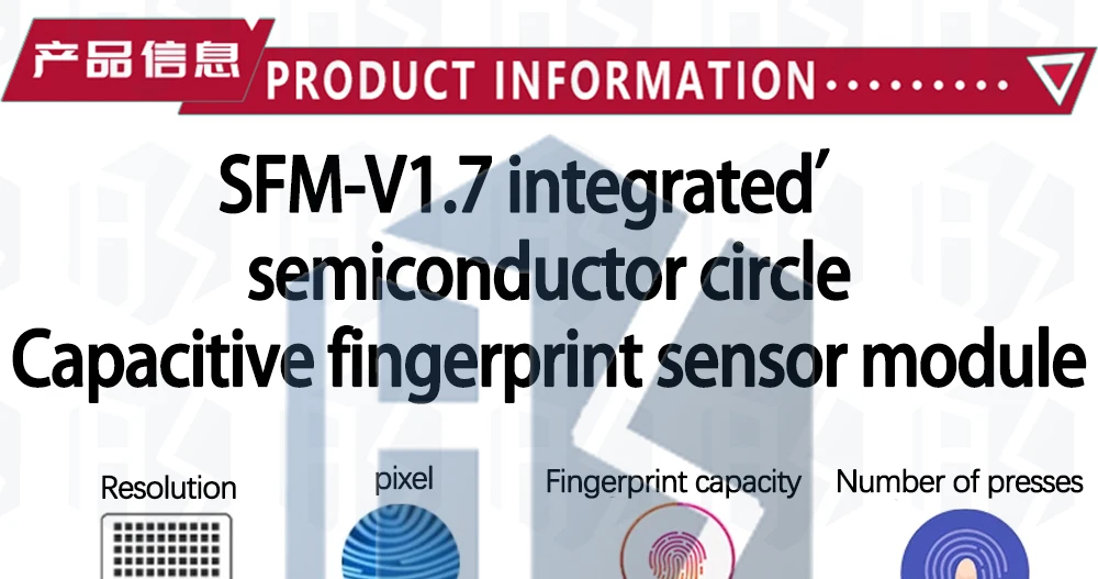 Sfm-v5.3 Halbleiter integrierte berührungs kapazitive Erfassung und Identifizierung Finger abdrucks ensor modul uart Kommunikation – Detail 1