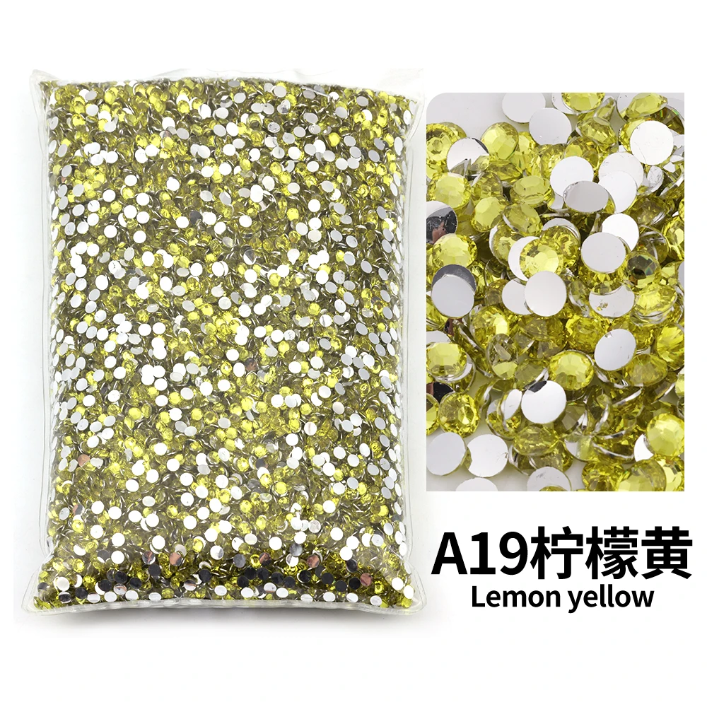 Variety Pack of Small Resin Rhinestones for Nail Art and DIY Crafts - Bulk Wholesale Flat Back Crystals