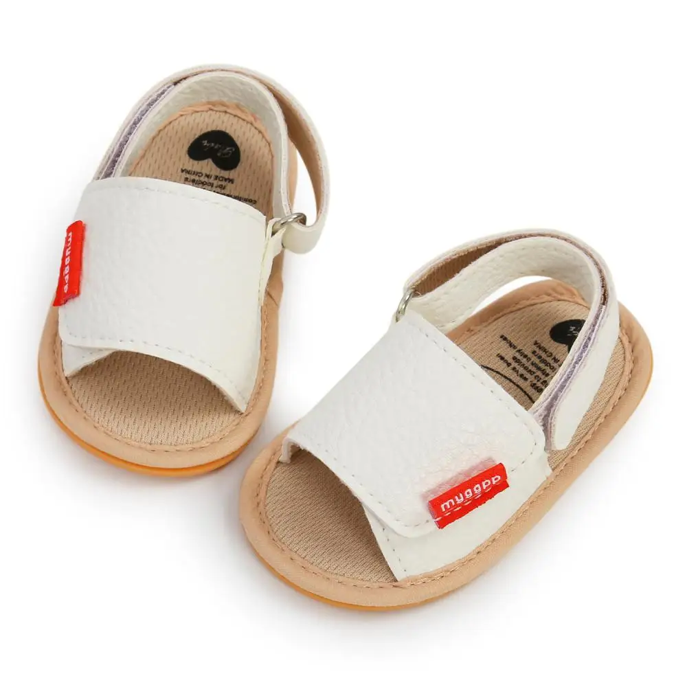 Baby shoes classic leather non-slip soft rubber bottom sandals for boys girls