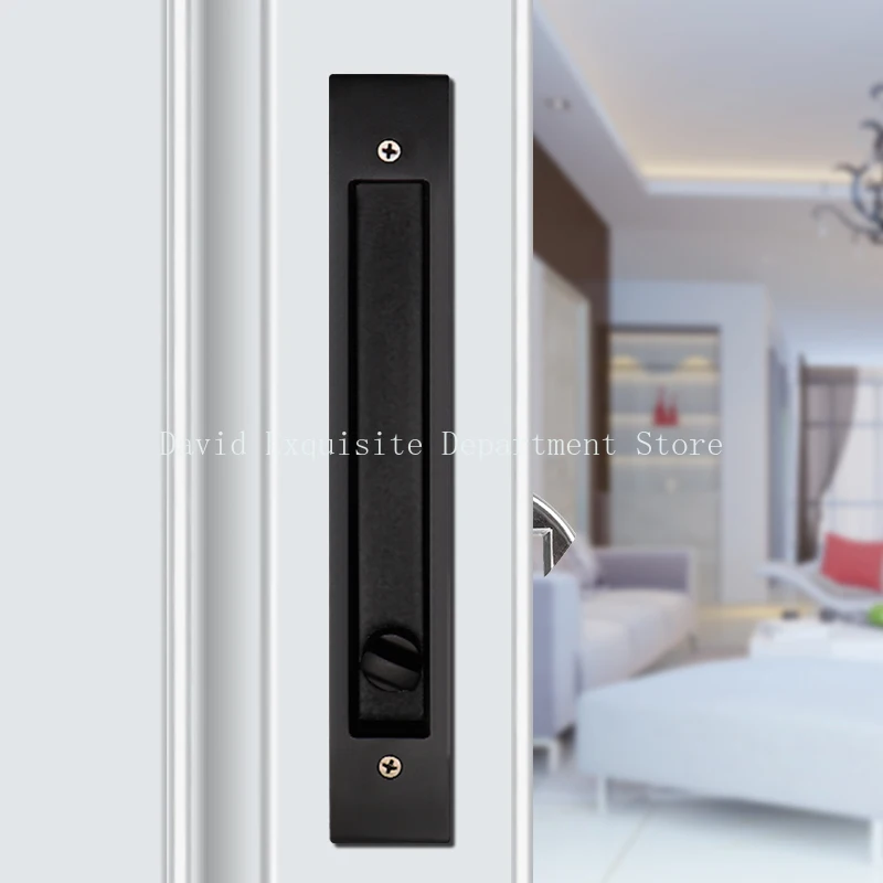 Wooden Door Hanging Wheel Sliding Door Lock Sliding Lock Interior Kitchen Hook Invisible