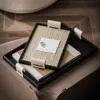 Black/Beige Woven Leather Storage Tray Rectangle with Handle Jewelry Display Plate Handmade Cake Fruit Dessert Tray for Home 2